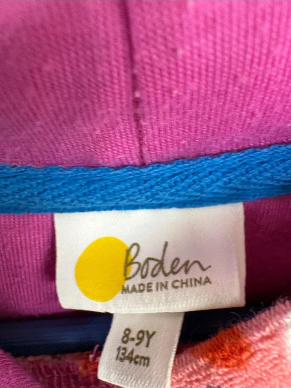 Boden Pink Rainbow & Cloud Kids Hoodie Coverup Pool Towel Vacation Beach